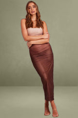 Brown Bodycon Dress Ombre Singlet Maxi