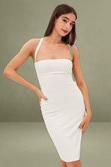 White Sequined Bodycon Party Dress