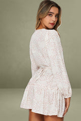 Print Mini Dress Long Sleeve