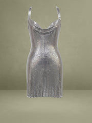 Serenity Silver Copper Mesh Dress