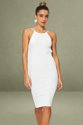 White Bodycon Dress Knit