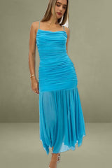 Blue Maxi Bodycon Singlet Dress