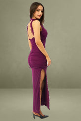 Purple Maxi Bodycon Dress