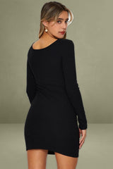 Black Cut-Out Detail Mini Dress