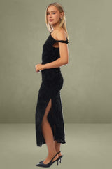 Black Bodycon Dress Burnout