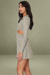 Multi Mini Dress Long Sleeve