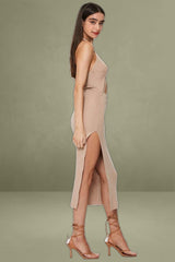 Beige Midi Dress Knit