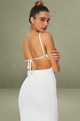 White Bodycon Dress Knit