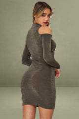 Green Long Sleeve Bodycon Dress