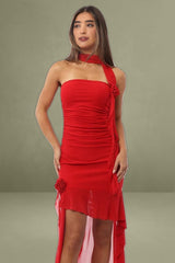 Red Mini Bodycon Dress