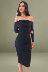 Black Long Sleeve Bodycon Dress