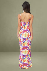 Multi Floral Maxi Dress Slip Cami Watercolour Print