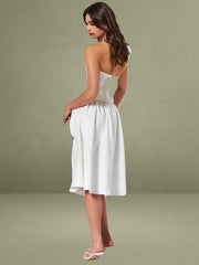 White Lace Drop Waist Corset Sundress