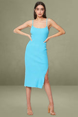 Blue Knit Dress Bodycon