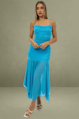 Blue Maxi Bodycon Singlet Dress