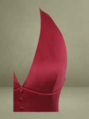 Cara Red Plunging Halter Backless Maxi Dress