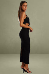 Black Bodycon Dress Sleeveless Textured