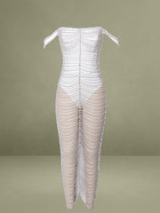 The Birth of Venus Pearl Handmade Crochet Gown