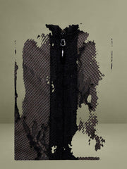 Black Satin and Lace Maxi Dress