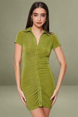 Green Mini Dress Short Sleeve