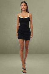 Black Bodycon Dress Mesh Mini