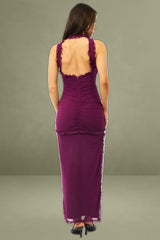 Purple Maxi Bodycon Dress