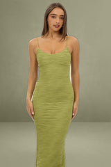 Green Bodycon Dress Sleeveless Midi