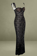 Black Lace Maxi Dress