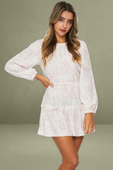 Print Mini Dress Long Sleeve