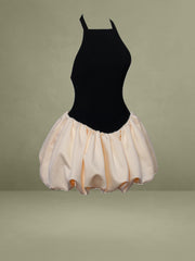 Yaira Backless Drop Waist Mini Bubble Dress