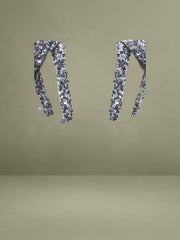 Weston Silver Sequin Off Shoulder Corset Dress