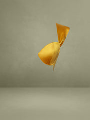 Zarah Yellow High Slit Corset Satin Dress