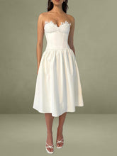 White Lace Drop Waist Corset Sundress