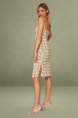 Printed Mini Bodycon Dress