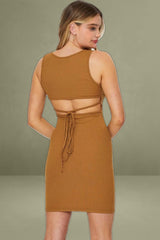 Brown Bodycon Dress Mini