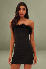 Black Evening Bodycon Mini Dress