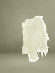 White Feather Trim Blazer Dress