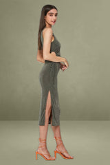 Green Midi Dress Bodycon