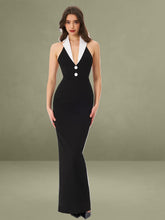 Raelyn Black and White Business Casual Maxi Dress