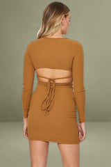 Brown Bodycon Dress Mini