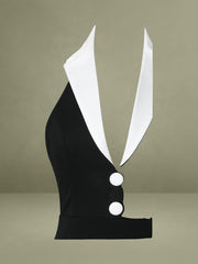 Raelyn Black and White Business Casual Maxi Dress