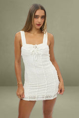 White Lace Mini Bodycon Dress