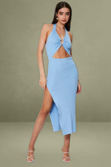 Blue Midi Dress Knit