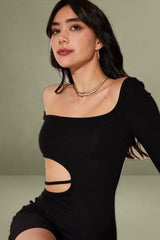 Black Bodycon Dress Long Sleeve