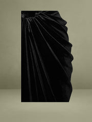 Quintessa Black Lace Velvet Corset Off Shoulder Gown