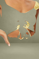 Yellow Bodycon Dress Textured Midi