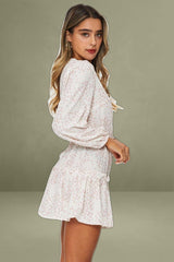 Print Mini Dress Long Sleeve