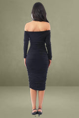 Black Long Sleeve Bodycon Dress