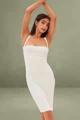 White Sequined Bodycon Party Dress