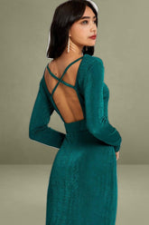 Green Slinky Jersey Bodycon Dress